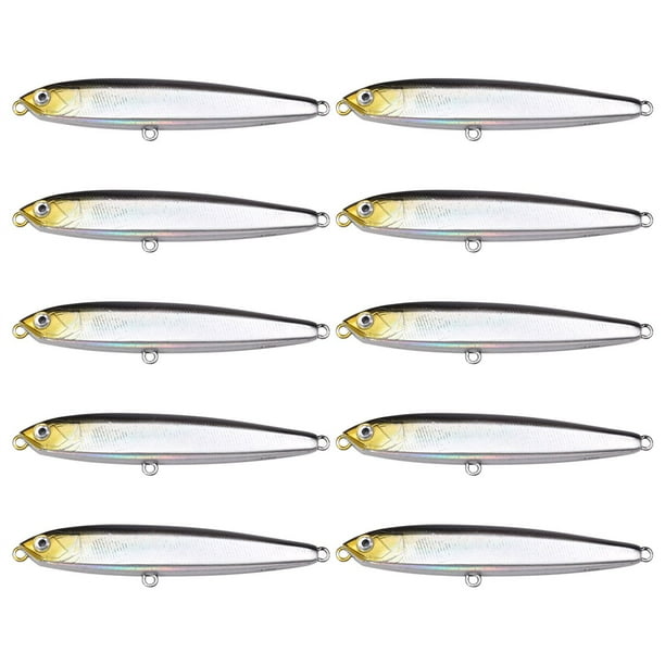 10 Señuelos Flotantes para Pesca en el Mar, 10 G, Cebo Duro Artificial de Acción Z, Señuelo de Agua Salada