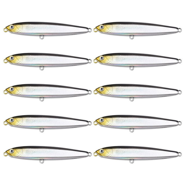 10 Señuelos Flotantes para Pesca en el Mar, 10 G, Cebo Duro Artificial de Acción Z, Señuelo de Agua Salada