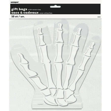 Unique Industries White Halloween Party Bags, 10 Count