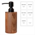 thumbnail image 2 of Dispensador de Jabón de Madera, Dispensador de Jabón de Manos Recargable para Baño y Cocina, Diseño Cilíndrico, Decoración Rústica para Encimeras., 2 of 5