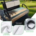thumbnail image 5 of Golf Cart Seat Covers for 2 Seater, Tropical Palm Soft Microfiber Cart Seat Towel Blanket, Coastal Sunset Tree Branch Ocean Absorbent Breathable Non Slip Bench Seats Protector for Golf Course 51"x31", 5 of 9