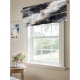 thumbnail image 6 of Valance Curtains for Kitchen Windows Abstract Marble TextureRod Pocket Valance Modern Black White Gold Stone ArtShort Window Curtain Topper for Bedroom Living Room Bathroom 42x12in,1&nbsp;Panel, 6 of 9