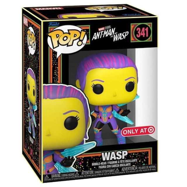 Figura de vinilo Funko Pop! Colección Black Light de Marvel Wasp