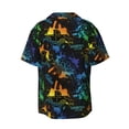 thumbnail image 2 of Vsdgher Retro Truck Print Men's Wrinkle Free Untucked Cuban Shirt Business Casual Button Down Shirts Short Sleeve Shirt, 2 of 7