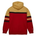 thumbnail image 3 of Men's Mitchell & Ness Red/Gold Chicago Bulls Head Coach Pullover Hoodie, 3 of 6