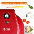 thumbnail image 2 of Commercial Chef 12” Pizza Maker with Variable Temperature, Quesadilla Maker with Non-Stick Baking Plates, Indoor Electric Grill, 1500 Watts, CHPM12R, Red, 2 of 7