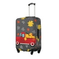 thumbnail image 2 of Haiem Red Pickup Truck With Pumpkins Luggage Cover Printed Suitcase Covers for Luggage Elastic Washable Suitcase Protector Fits 18-32 Inch Luggage-Small, 2 of 8