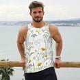 thumbnail image 6 of Zufioo flower and leaf Print Men's Vest, Sleeveless Quick-drying Muscle T-shirt, Suitable for Sports Fitness, Home Leisure Wear-X-Large, 6 of 7