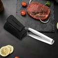 thumbnail image 7 of Steak Fry Fish Cooking Tongs, Silicone Head Stainless Steel Tossers, Non-slip Grip for Grilling, Flipping, and Serving, Red, by FAJHHA, 7 of 7