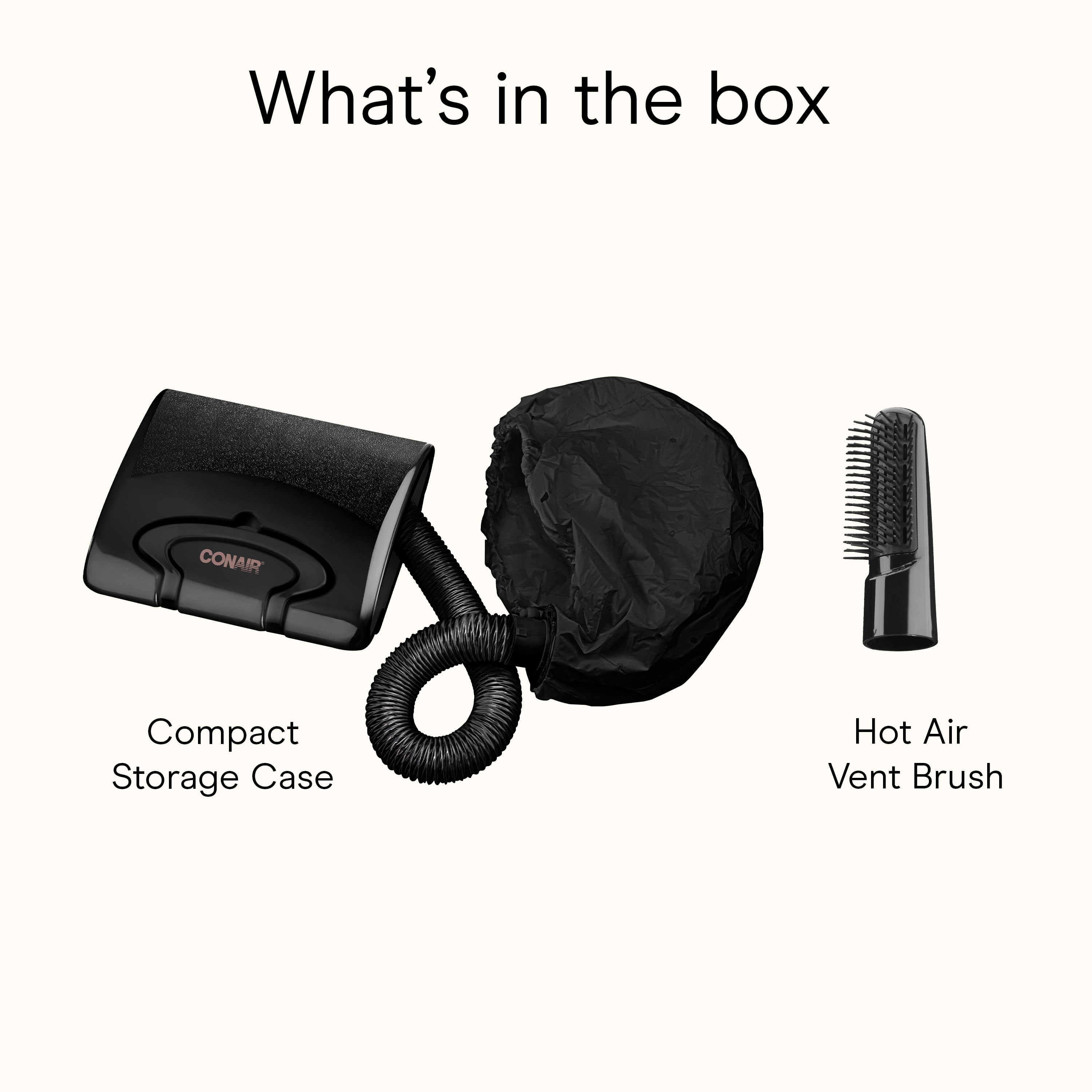 Conair Soft Bonnet Hair Dryer, Portable Hot Conditioning & Styling, 4 Heat Settings