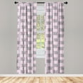thumbnail image 3 of Ambesonne Pink and Grey Curtains, Mouse Hearts, Pair of 28"x84", Grey and Pink, 3 of 5