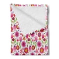 thumbnail image 2 of Hippie Soft Flannel Fleece Throw Blanket, Blossoming Flowers and Sixties Peace Social Movement Themed Illustration, Cozy Plush for Indoor and Outdoor Use, 70" x 90", Multicolor, by Ambesonne, 2 of 5