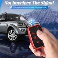thumbnail image 3 of Key Fob Cover Compatible with Range Rover LR4 Sport Evoque Jaguar XF XJ XJL F-Pace Keychain Case Holder Protector,Red, 3 of 6