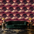 thumbnail image 3 of Boho Peel and Stick Wallpaper Whimsical Sky Golden Crescent Moon Swirling Clouds Wall Mural 17.7in x 9.8ft Self Adhesive Removable Wall Paper Contact Paper for Nursery Bedroom Cabinets, 3 of 8