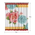 thumbnail image 5 of Pioneer Colorful Floral Shower Curtain for Bathroom Home Decor Bathtubs Waterproof Fabric Curtain with 12 Hooks 72x84in, 5 of 6