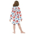 thumbnail image 4 of FORMRS Niños Bathrobe Unisex Hooded Robe Soft Plush Pajamas Sleepwear, Size 2-3T, Playful Strawberries, 4 of 7