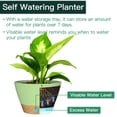 thumbnail image 3 of FIASON 2 Pack 10 Inch Green Grey Self Watering Hanging Planters, Indoor Outdoor Hanging Flower Pots with Visual Reservoir, Drainage Holes & Chain Hanger for Home Garden Decor, 3 of 8