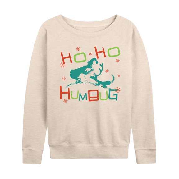 Dr. Seuss The Grinch - Christmas - Ho Ho Humbug - Women's Lightweight French Terry Long Sleeve Shirt