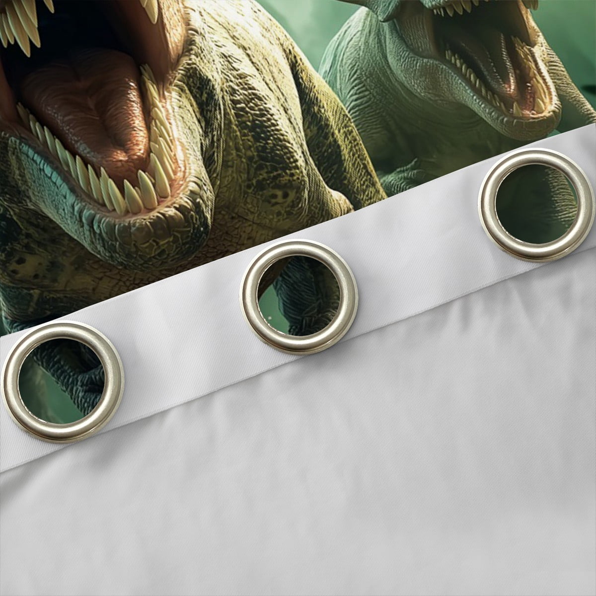 Manfei Boys Dinosaur Black Out Curtains, Dino Theme Curtains Pack of 2 (42x63 Each), Jungle Wildlife Bedroom Curtains, Luxurious Room Decor