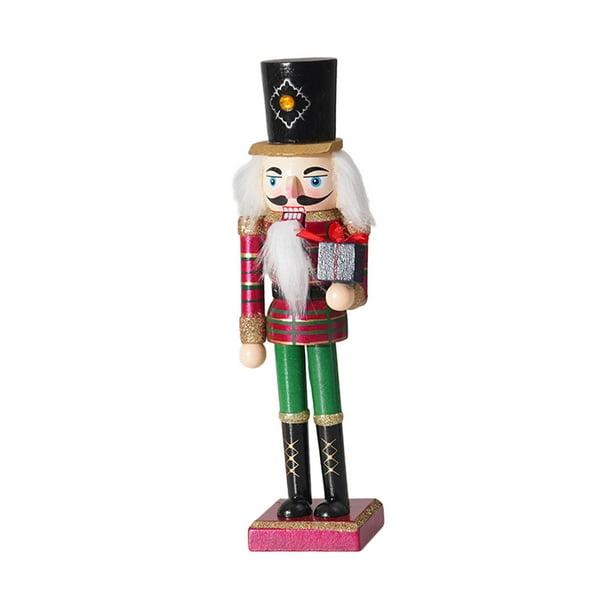 Adorno de Cascanueces, Decoración Navideña, Figura de Cascanueces para Estante, Ideal para Fiestas Caja de regalo y rey