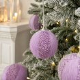 thumbnail image 2 of Leodye 1PCS Purple Foam Christmas Ball Ornaments, Glossy Hanging Baubles for Christmas Tree, Holiday Party Home Decor -3.14IN, 2 of 6