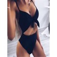 thumbnail image 4 of Traje de baño de una pieza para mujer Bikini Halter Traje de baño de corte alto,Negro/EG Nituyy GL714-FN21954A4, 4 of 4