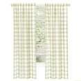 thumbnail image 2 of Modern Farmhouse 2 Piece Rod Pocket Large Buffalo Checkered Plaid Curtains - Linen, 84 in. Long, 2 of 2