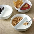thumbnail image 6 of Just Crunch Anti-Soggy Cereal Bowl - Keeps your Cereal Fresh and Crunchy | BPA Free and Microwave Safe | For Ice Cream & Topping, Yogurt & Berries, Fries & Ketchup and More - Red, 6 of 9