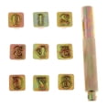 thumbnail image 1 of Abbracc 9Pcs 13mm Metal Leathercarft Stamping Tool Set, Numbers Stamps Steel Punch Tool, 1 of 9