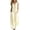 Yellow, variant on Summer Womens Jumpsuit Striped Sleeveless V-neck Button Up Cardigan Wide Legs Pockets Pants Casual Jumpsuit