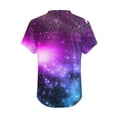 thumbnail image 3 of Fesfesfes Womens Shirts Women's Fashion Casual Print Astral V-neck Short Sleeve T-shirt Yoga Top XL(US:10), 3 of 5
