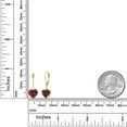 thumbnail image 6 of Gem Stone King 14K Yellow Gold Red Garnet Earrings for Women | 4.00 Cttw | Gemstone January Birthstone | Heart Shape 8MM, 6 of 6