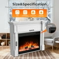 thumbnail image 6 of WAA 55" Electric Fireplace TV Stand Adjustable Flame,Remote Control,8H Timer & 750W/1500W Heating,White, 6 of 7
