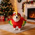 thumbnail image 7 of PET Parrot Costume, a Red Polyester Parrot-Style Costume Sized for the Selected PET Variation, for Dogs, Cats, PET Parties, Photos, and Playful Seasonal Dress-up, Red, Size L, Practical Home Use, 7 of 7