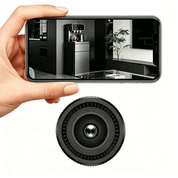 1080P Mini WiFi Indoor Home Camera 140° Wide‑Angle Lens with Infrared Night Vision Motion Detection Two‑Way Audio Built‑in 450mAh Battery for Baby Pet Monitoring