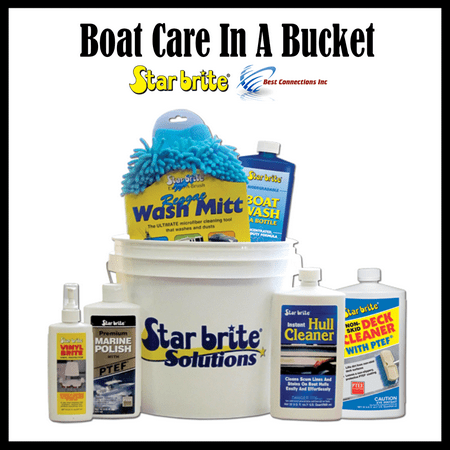 StarBrite 083701N Boat Care In A Bucket Starter Kit Wash Cleaner Polish