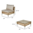 thumbnail image 3 of Grand Patio 3-Piece Wicker Patio Furniture Set, All Weather Outdoor Sectional Sofa with Water Resistant Beige Thick Cushions and Coffee Table, 2 People, 3 of 9