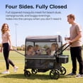 thumbnail image 3 of HARPPA Foldable Wagon Stroller for 4 Kids with 5-Point Harness, Canopy, Gray, 3 of 13