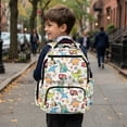thumbnail image 2 of Uorisanigo Kawaii Dinosaur School Backpack for Kids, Large Capacity Teens Boys Bookbag for Elementary School, Breathable Daypack with Side Pocket for Vacation, 2 of 7