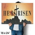 thumbnail image 4 of He is Risen Vinyl Decal 2 Pack of 18 Inch x 24 Inch Weatherproof Heavy-Duty Adhesive Backing | Faith-Based Design, Inspirational Message, Durable Material | Made in USA, 4 of 6