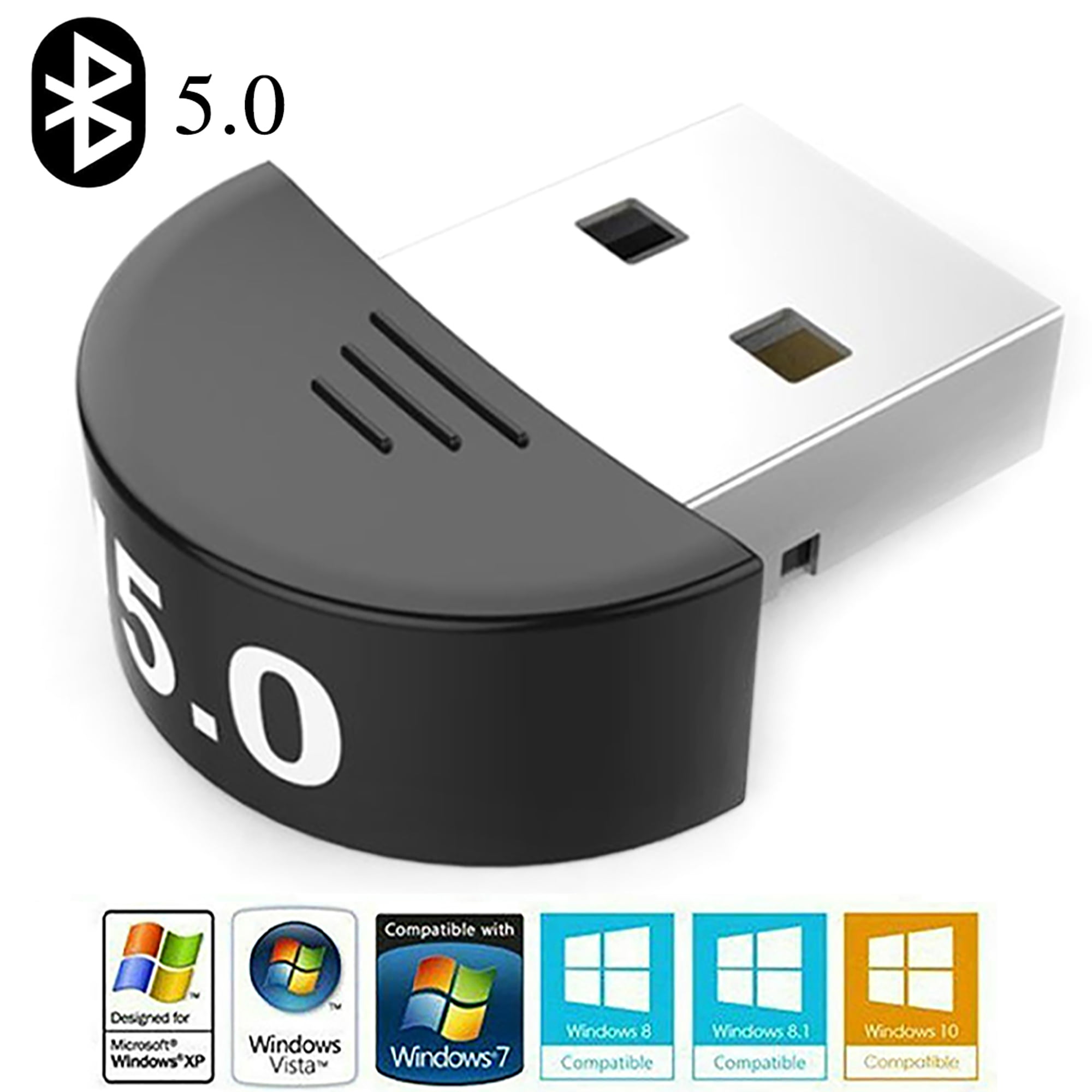 2.4G Mini USB Bluetooth5.0 Wireless Dongle Adapter For Windows 7 8 10 PC Laptop