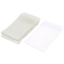 Uxcell 12 Pcs Clear ID Card Badge Holders Soft Plastic Name Badge Holder Cover Case with Waterproof Resealable for Office Business