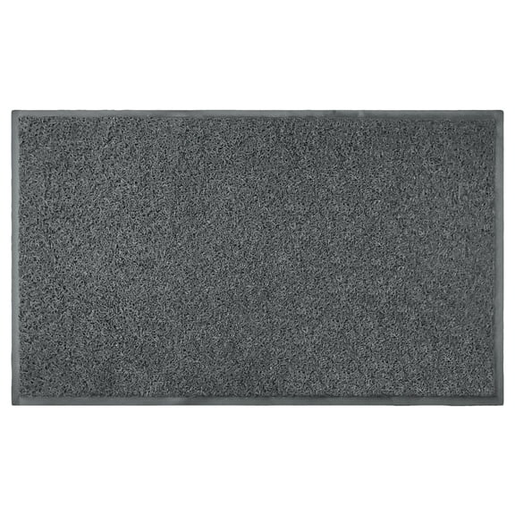 Indoor / Outdoor Mud Dirt Moisture Trapper Door Mat, Non-Slip Rubber Back, 18x30 Rectangle - Grey