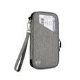 thumbnail image 6 of 9.44in Lightweight RFID Blocking Travel Pouch, External Quick Access Boarding Pass Pocket, Detachable Wrist Strap Waterproof Passport Wallet For Commute Train & Overseas Journey, 6 of 6