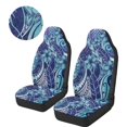 thumbnail image 3 of Uorisanigo Car Front Seat Covers Washable Blue Floral Polynesian Tattoo Auto Driver Seat Covers Universal Auto Cover Fit for Cars SUV Truck, 2Pcs/Set, 3 of 7
