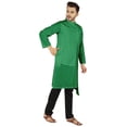thumbnail image 2 of Atasi Indian Designer Kurta For Mens Party Wear Solid Color Ethnic Long Shirt, 2 of 7