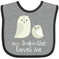 thumbnail image 3 of Inktastic My Godmother Loves Me Boys or Girls Baby Bib, 3 of 4