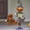 Orange Head Man, variant on Zaer Ltd. Metal Halloween Figurine Statue Decorations with Bobbly Heads (Larger Size, Skeleton Man)