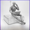 thumbnail image 4 of Modelo de esqueleto humano, muñeca, pintura, articulación auxiliar, herramienta de referencia de boceto de arte hecho a mano, automodificación, 4 of 5