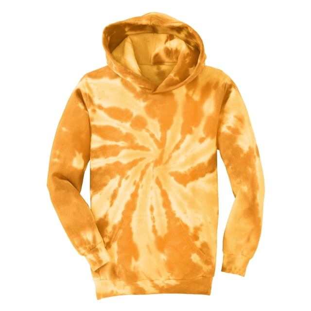Gravity Threads Youth Tie-Dye Pullover Hoodie - Gold - Small